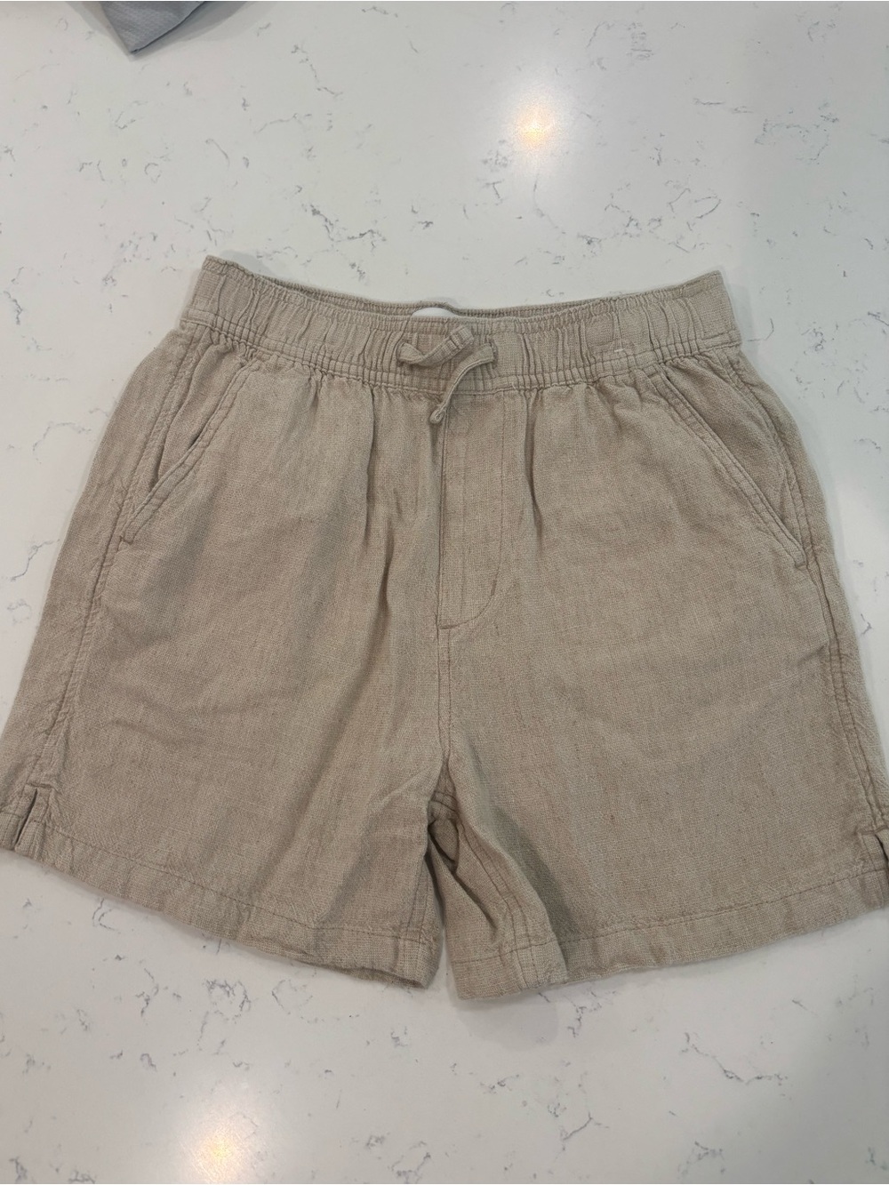 Abercrombie kids, boys linen Shorts - Beige